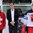 ZUG, SWITZERLAND - APRIL 17: Switzerland's Denis Malgin #13 and Finland's Veini Vehvilainen #1 were named Players of the Game for their respective teams during preliminary round action at the 2015 IIHF Ice Hockey U18 World Championship. (Photo by Francois Laplante/HHOF-IIHF Images)